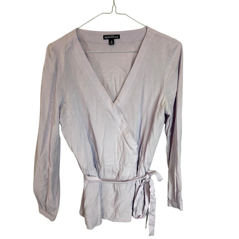 J crew lilac purple wrap top sice 2
